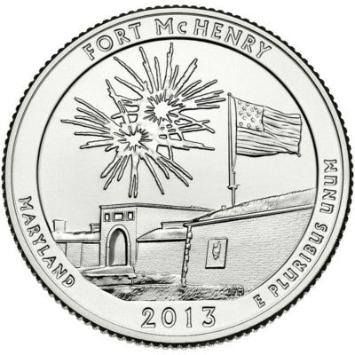 (545) Estados Unidos de América. 2013(P). Quarter Dollar (SC) Fort McHenry