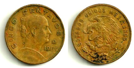 (426) Estados Unidos Mexicanos. 1969. 5 Centavos (MBC)