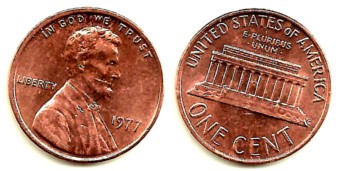 (201) Estados Unidos de América. 1977. 1 Cent (EBC)