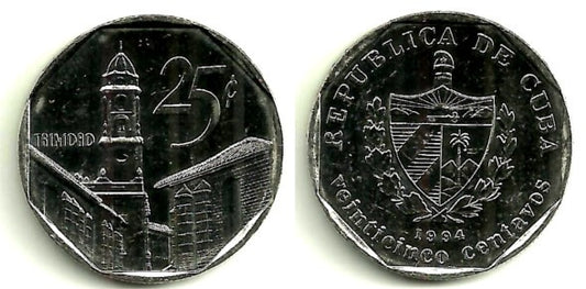 (577.1) Cuba. 1994. 25 Centavos (SC-)