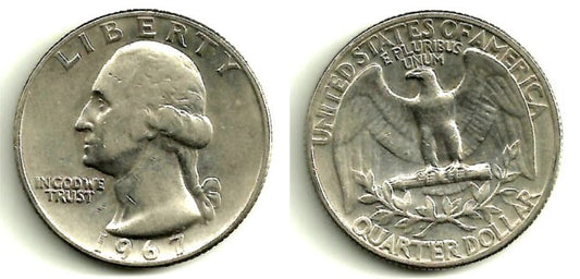 (164a) Estados Unidos de América. 1967. Quarter Dollar (BC+)
