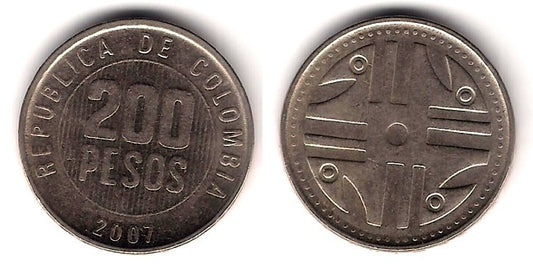 (287) Colombia. 2007. 200 Pesos (MBC)