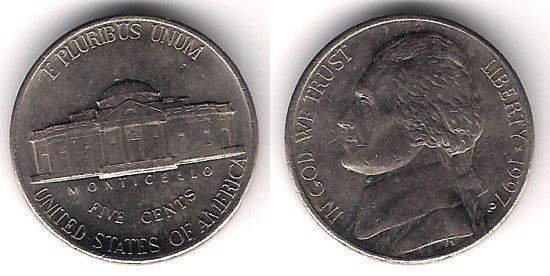 (A192) Estados Unidos de América. 1997(P). 5 Cents (MBC)
