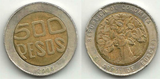 (286) Colombia. 2005. 500 Pesos (BC)