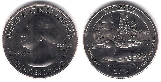 Estados Unidos de América. 2018(S). Quarter Dollar (SC) Voyageurs