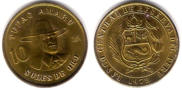 (272.2) Perú. 1978. 10 Soles de Oro (EBC)