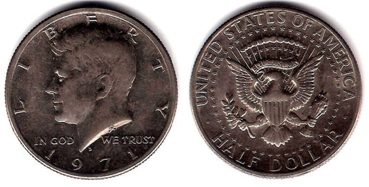 (202b) Estados Unidos de América. 1971(D). Half Dollar (MBC)
