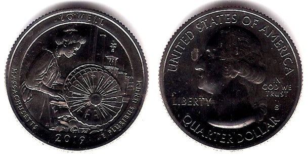 Estados Unidos de América. 2019(S). Quarter Dollar (SC) Lowell