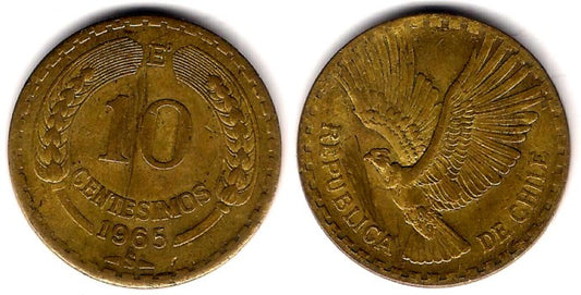 (191) Chile. 1965. 10 Centesimos (MBC)
