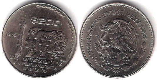 (510) Estados Unidos Mexicanos. 1985. 200 Pesos (MBC+)