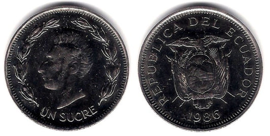 (85.2) Ecuador. 1986. 1 Sucre (EBC)