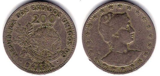 (504) Brasil. 1901. 200 Reis (BC+)