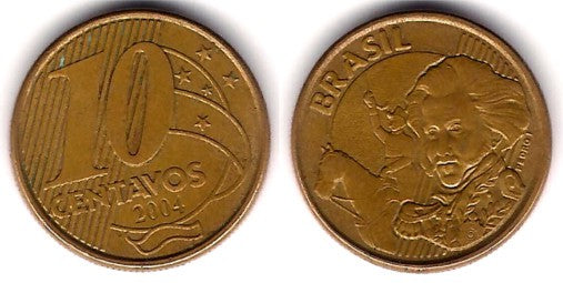 (649.2) Brasil. 2004. 10 Centavos (MBC)