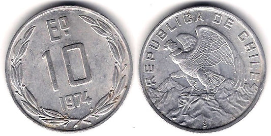 (200) Chile. 1974. 10 Escudos (EBC)