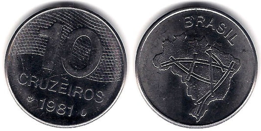 (592.1) Brasil. 1981. 10 Cruzeiros (MBC+)