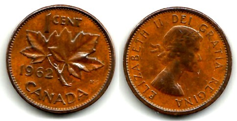 (49) Canadá. 1962. 1 Cent (BC)