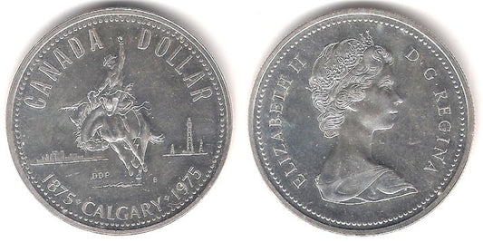 (97) Canadá. 1975. 1 Dollar (EBC+) (Plata)