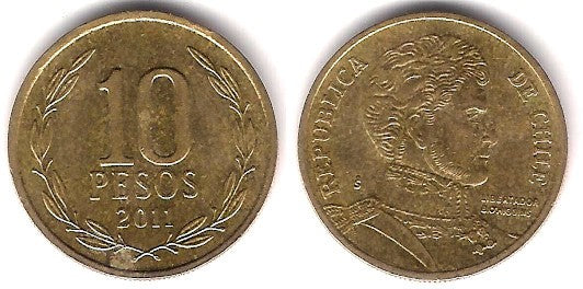 (228.2) Chile. 2011. 10 Pesos (MBC)