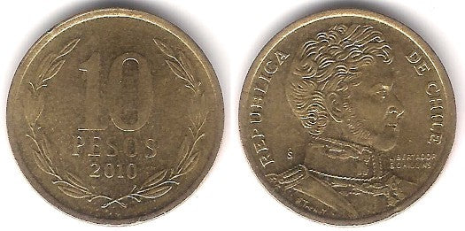 (228.2) Chile. 2010. 10 Pesosn (MBC)