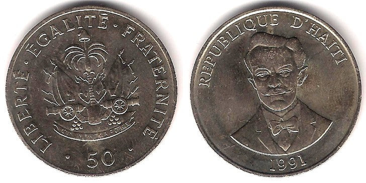 (153) Haití. 1991. 50 Centimes (SC)