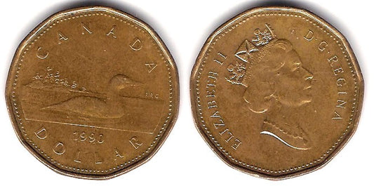 (186) Canadá. 1990. 1 Dollar (MBC)