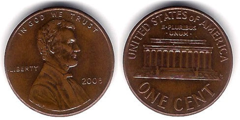 (201) Estados Unidos de América. 2008. 1 Cent (EBC)