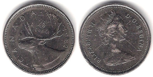 (74) Canadá. 1982. 25 Cents (MBC)