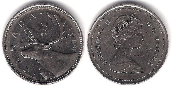 (74) Canadá. 1989. 25 Cents (MBC-)