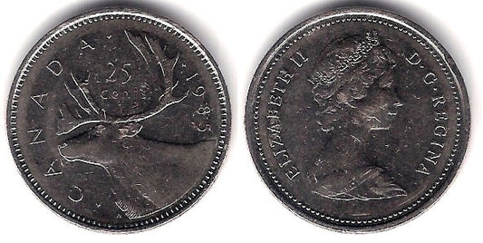 (74) Canadá. 1985. 25 Cents (MBC)