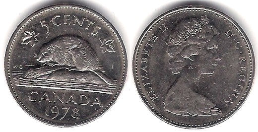 (60.1) Canadá. 1978. 5 Cents (MBC)