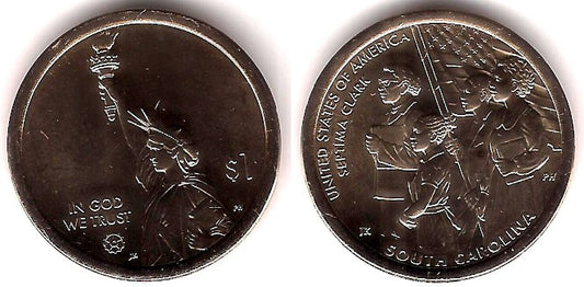 Estados Unidos de América. 2020(P). 1 Dollar (SC) South Carolina