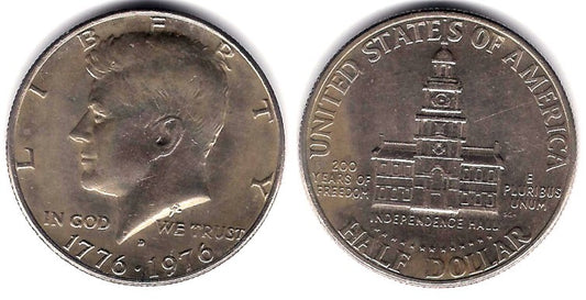 (205) Estados Unidos de América. 1976(D). Half Dollar (MBC)