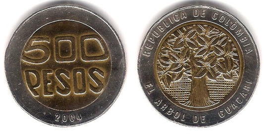 (286) Colombia. 2004. 500 Pesos (MBC)