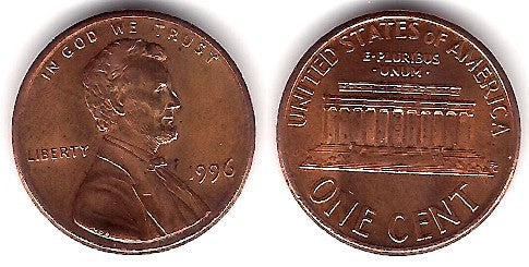 (201) Estados Unidos de América. 1996. 1 Cent (MBC-)