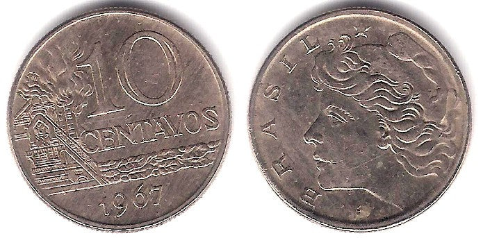 (578.1a) Brasil. 1967. 10 Centavos (MBC)