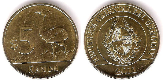 (137) Uruguay. 2011. 5 Pesos (SC)