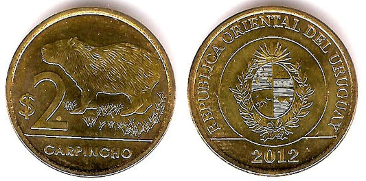 (136) Uruguay. 2012. 2 Pesos (SC)