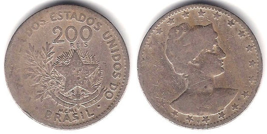 (504) Brasil. 1901. 200 Reis (BC/BC-)