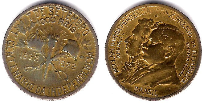 (522) Brasil. 1922. 1000 Reis (MBC)