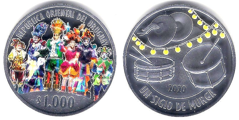 Uruguay. 2020. 1000 Pesos (Proof) (Plata)
