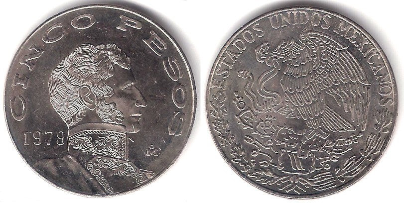 (472) Estados Unidos Mexicanos. 1978. 5 Pesos (EBC+)