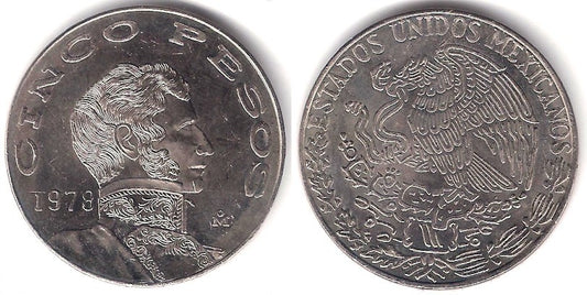 (472) Estados Unidos Mexicanos. 1978. 5 Pesos (EBC+)