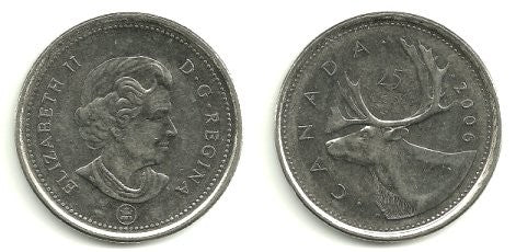 (184.6) Canadá. 2006. 25 Cents (SC)