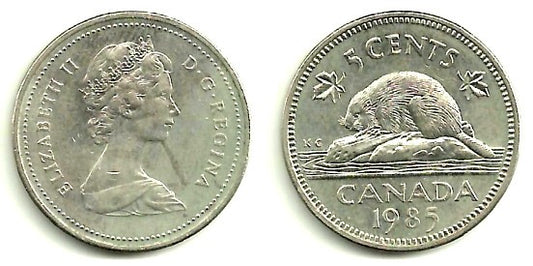 (60.2a) Canadá. 1985. 5 Cents (EBC)