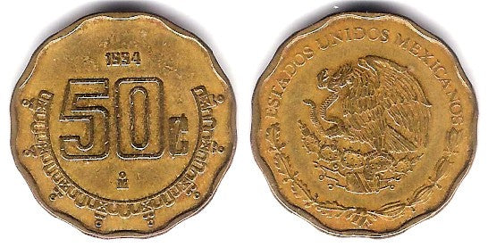 (549) Estados Unidos Mexicanos. 1994. 50 Centavos (MBC)
