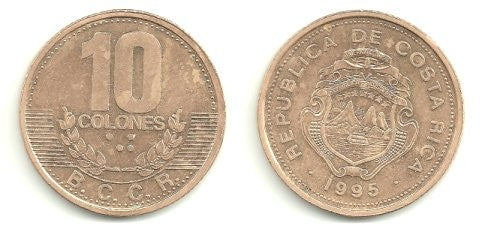 (228) Costa Rica. 1995. 10 Colones (EBC)