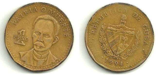 Cuba. 1994. 1 Peso (BC)