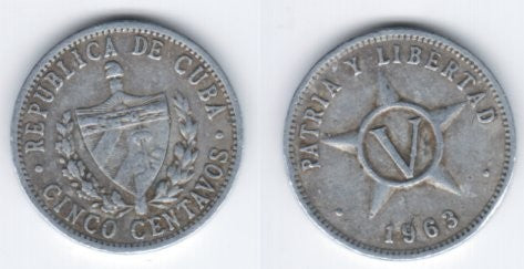 (34) Cuba. 1963. 5 Centavos (MBC)