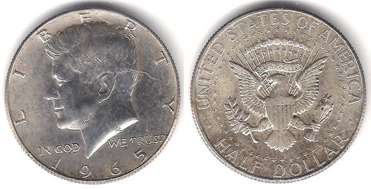 (202a) Estados Unidos de América. 1965. Half Dollar (MBC+) (Plata)