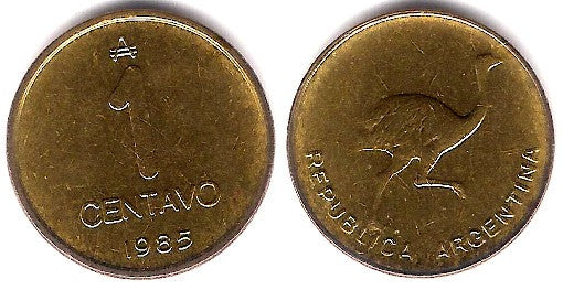(96.1) Argentina. 1985. 1 Centavo (MBC)
